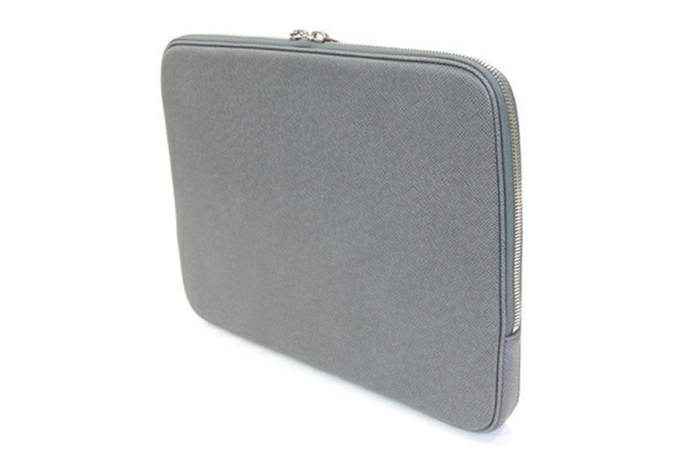 Louis Vuitton Business Glacier Laptop Bag Sleeve Clutch Taiga Computer PC Black
